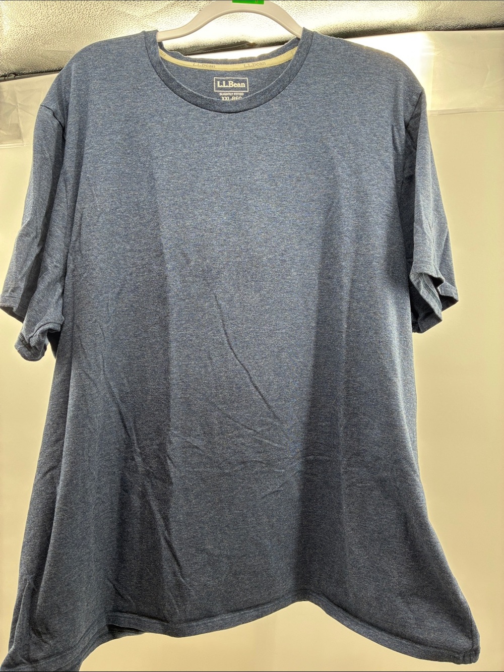 L.L. Bean Men's Heather Blue Crewneck Short Sleeve Tee